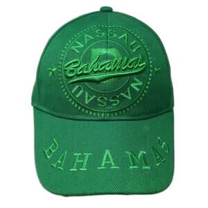 Dorsett Tee's Baseball Cap Green OS Nassau Bahamas Strapback Hat Souvenir Logo